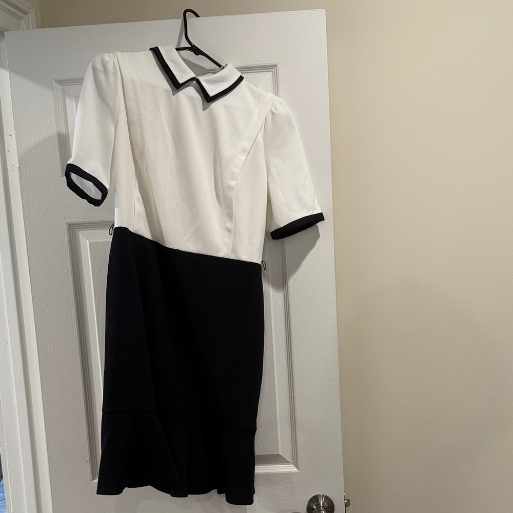 Karl Lagerfeld Black and White Midi Dress